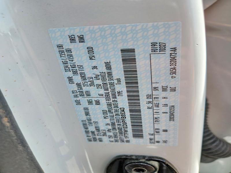 Продажа на аукционе авто 2023 Ford F150, vin: 1FTFW1ED0PFB55343, номер лота: 50450776