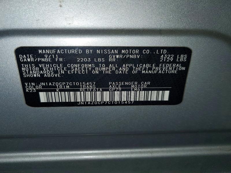 Продажа на аукционе авто 2012 Nissan Leaf, vin: JN1AZ0CP7CT015457, номер лота: 49222086