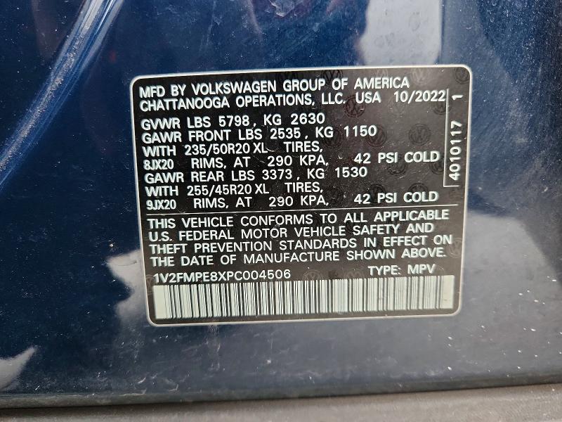 51511226 :رقم المزاد ، 1V2FMPE8XPC004506 vin ، 2023 Volkswagen Id.4 مزاد بيع