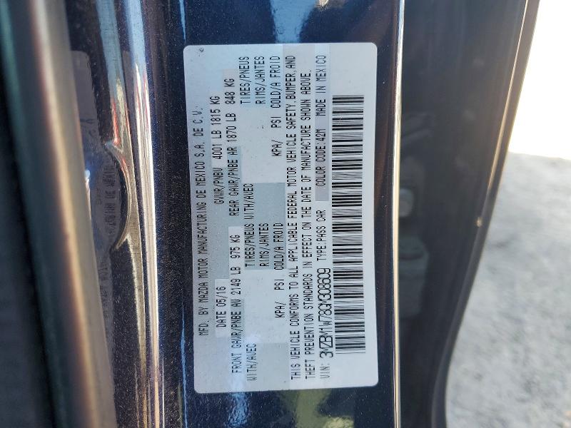 Продаж на аукціоні авто 2016 Mazda 3, vin: 3MZBM1W78GM308609, номер лоту: 49466096