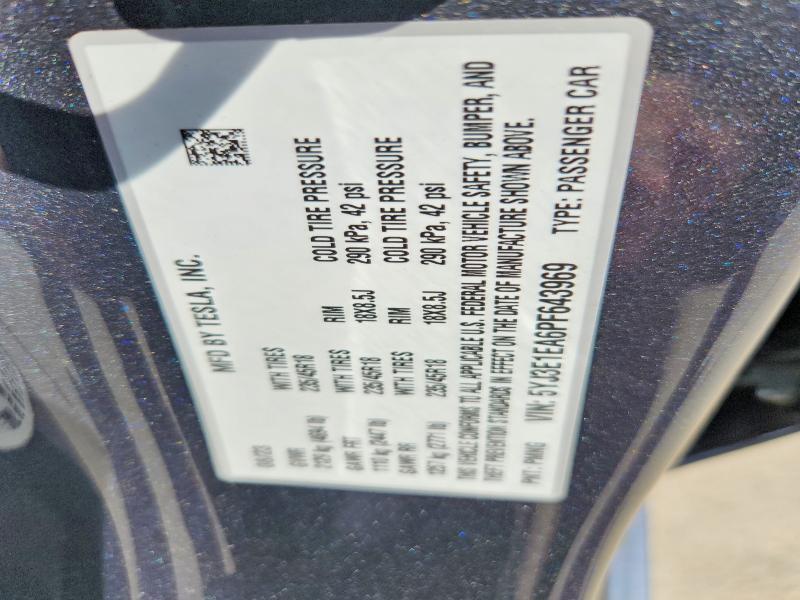 Продажа на аукционе авто 2023 Tesla Model 3, vin: 5YJ3E1EA6PF643969, номер лота: 51654156