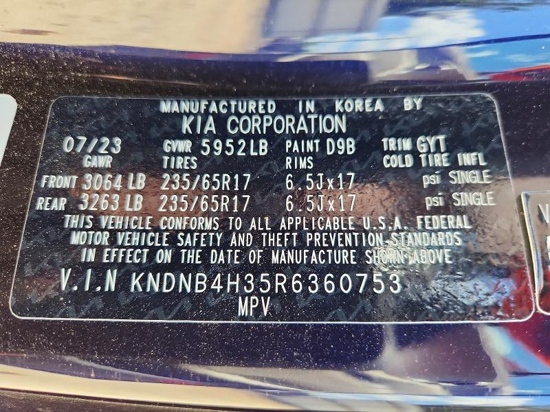 Aukcja sprzedaży 2024 Kia Carnival, vin: KNDNB4H35R6360753, numer aukcji: 49758706
