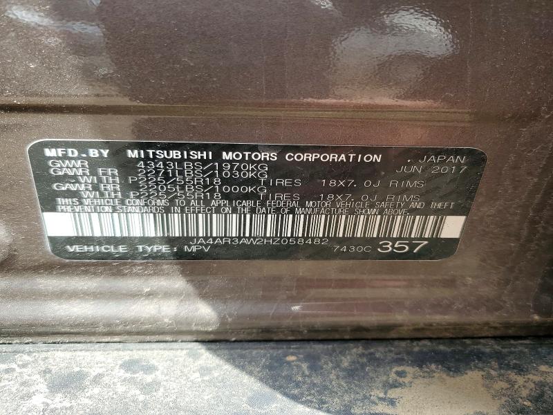Aukcja sprzedaży 2017 Mitsubishi Outlander Sport, vin: JA4AR3AW2HZ058482, numer aukcji: 49925036
