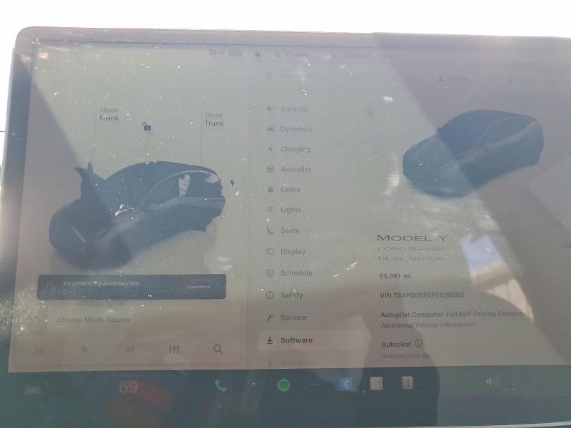 49822186 :رقم المزاد ، 7SAYGDEE0PF620260 vin ، 2023 Tesla Model Y مزاد بيع