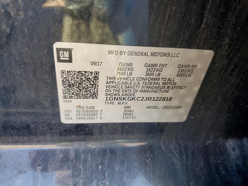 Продажа на аукционе авто 2018 Chevrolet Suburban, vin: 1GNSKGKC2JR122818, номер лота: 51583646