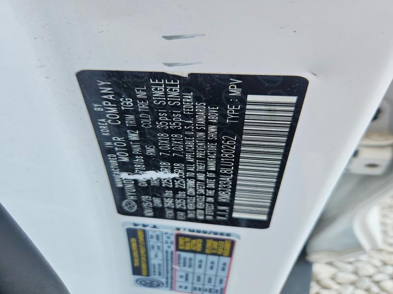 2020 Hyundai Tucson მანქანა იყიდება აუქციონზე, vin: KM8J33AL8LU180262, აუქციონის ნომერი: 50966936
