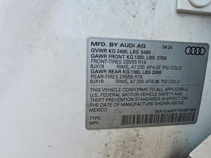 Продаж на аукціоні авто 2024 Audi Q5, vin: WA1EAAFY1R2087859, номер лоту: 49758076
