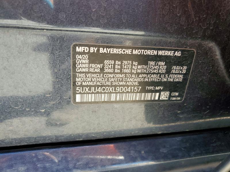 Auction sale of the 2020 Bmw X5, vin: 5UXJU4C0XL9D04157, lot number: 49532666