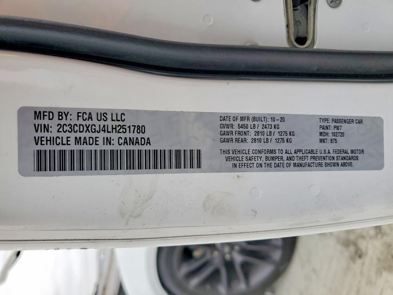 Aukcja sprzedaży 2020 Dodge Charger, vin: 2C3CDXGJ4LH251780, numer aukcji: 49010906