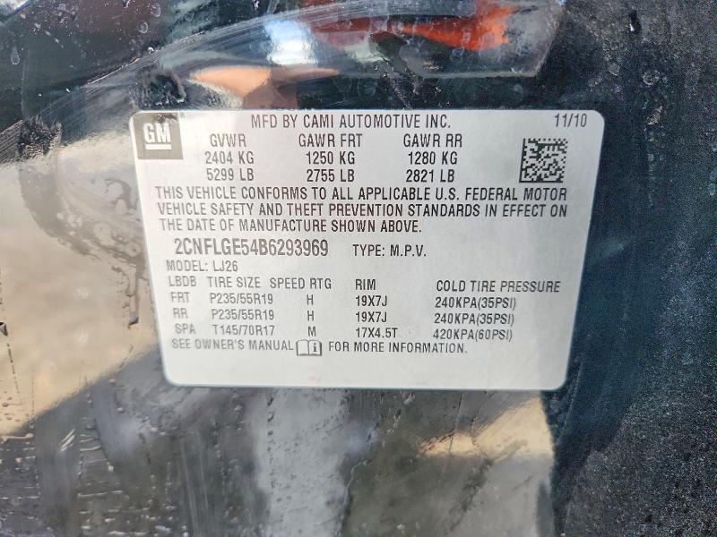 Aukcja sprzedaży 2011 Chevrolet Equinox, vin: 2CNFLGE54B6293969, numer aukcji: 50323396