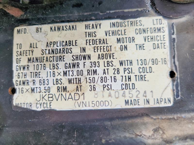 Продажа на аукционе авто 1996 Kawasaki Vn1500, vin: JKBVNAD18TA045241, номер лота: 51853086