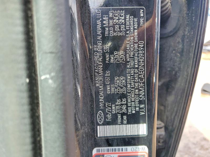 49650966 :رقم المزاد ، 5NMJFCAE0NH098940 vin ، 2022 Hyundai Tucson مزاد بيع