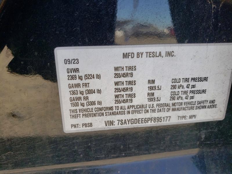 Продаж на аукціоні авто 2023 Tesla Model Y, vin: 7SAYGDEE6PF895177, номер лоту: 48347426