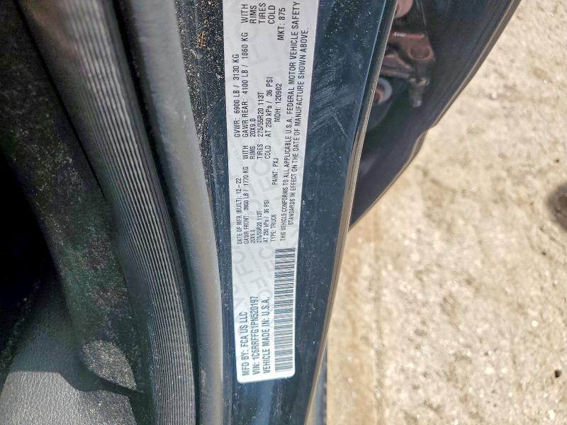 2023 Ram 1500 მანქანა იყიდება აუქციონზე, vin: 1C6RRFFG1PN520197, აუქციონის ნომერი: 51313696