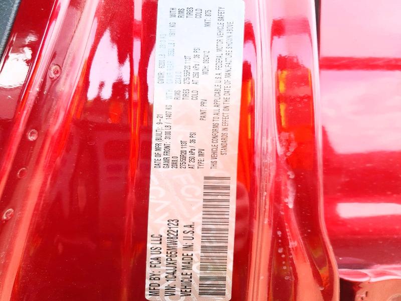 Aukcja sprzedaży 2021 Jeep Wrangler Unlimited, vin: 1C4JJXP65MW822123, numer aukcji: 48497036