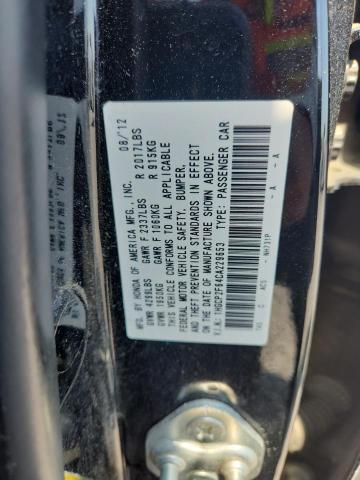 50789326 :رقم المزاد ، 1HGCP2F64CA229653 vin ، 2012 Honda Accord مزاد بيع