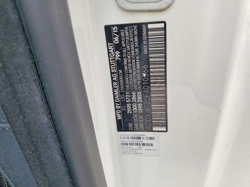 49871626 :رقم المزاد ، WDDXJ8FB5FA010566 vin ، 2015 Mercedes-benz S مزاد بيع
