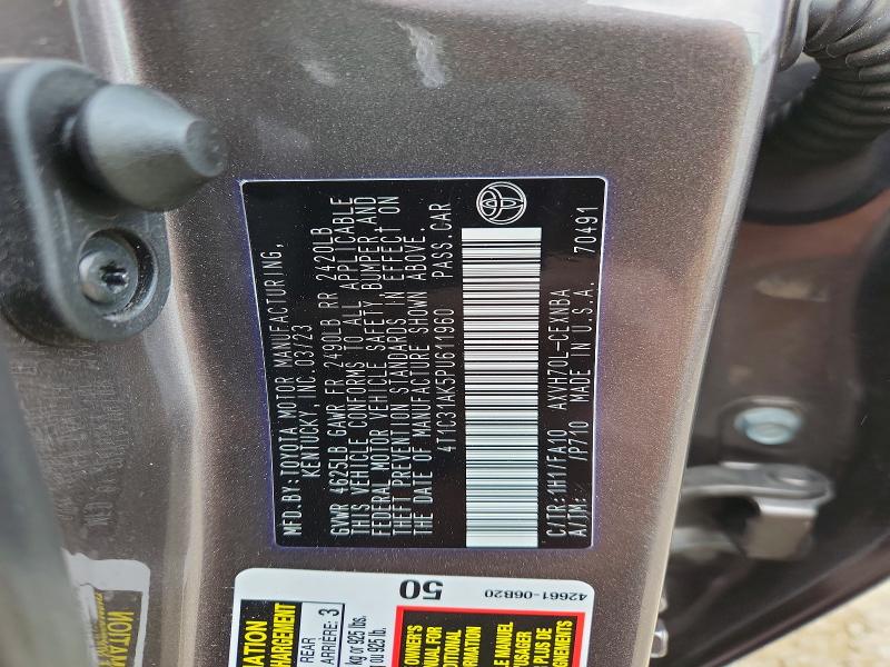 Продажа на аукционе авто 2023 Toyota Camry, vin: 4T1C31AK5PU611960, номер лота: 52065326