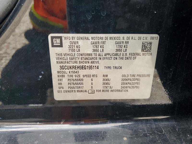 Aukcja sprzedaży 2014 Chevrolet Silverado, vin: 3GCUKREH9EG195114, numer aukcji: 50893486