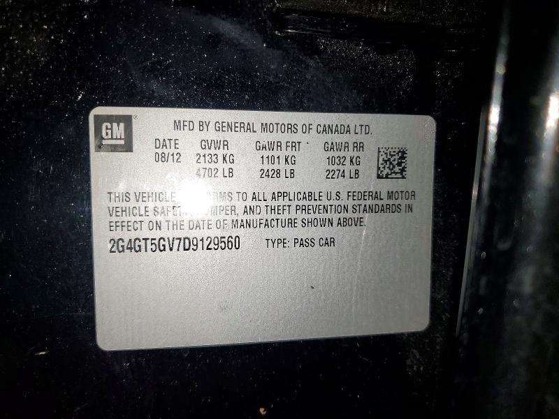 Aukcja sprzedaży 2013 Buick Regal, vin: 2G4GT5GV7D9129560, numer aukcji: 47813096