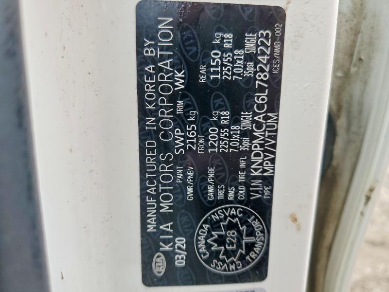 49287196 :رقم المزاد ، KNDPMCAC6L7824223 vin ، 2020 Kia Sportage مزاد بيع