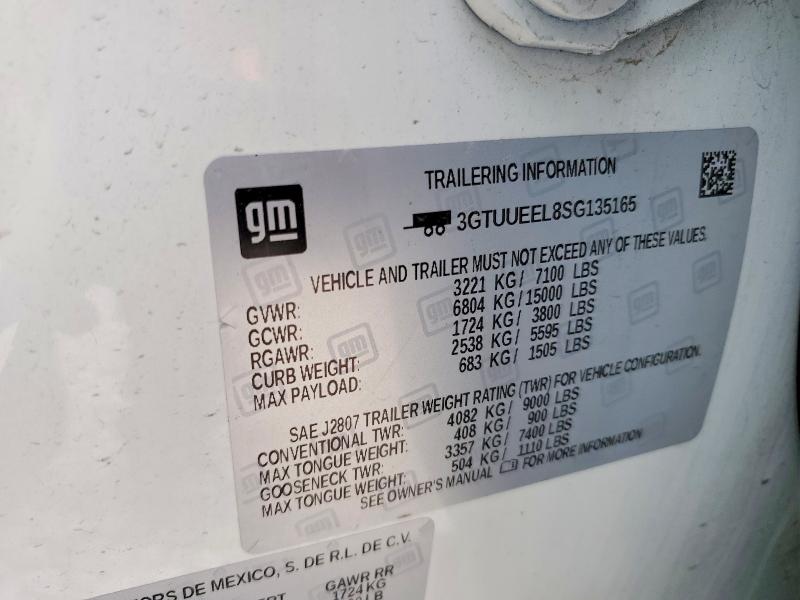 Aukcja sprzedaży 2025 Gmc Sierra, vin: 3GTUUEEL8SG135165, numer aukcji: 50926646