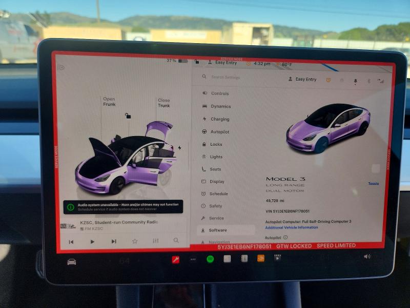 Aukcja sprzedaży 2022 Tesla Model 3, vin: 5YJ3E1EB6NF178051, numer aukcji: 48692846