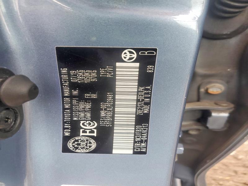 51584896 :رقم المزاد ، 5YFBPRBEXLP039481 vin ، 2020 Toyota Corolla مزاد بيع