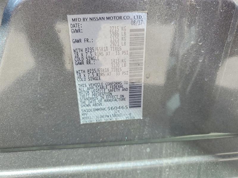 48349296 :رقم المزاد ، 5N1DL0MM9HC560465 vin ، 2017 Infiniti Qx60 مزاد بيع