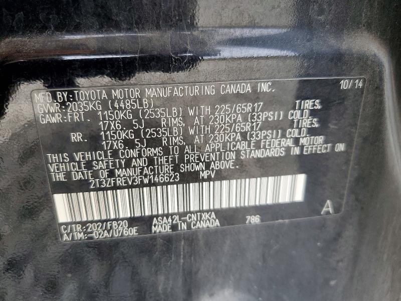 Продажа на аукционе авто 2015 Toyota Rav4, vin: 2T3ZFREV3FW146623, номер лота: 51468056