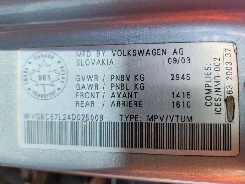 Aukcja sprzedaży 2004 Volkswagen Touareg, vin: WVGBC67L24D025009, numer aukcji: 48709626