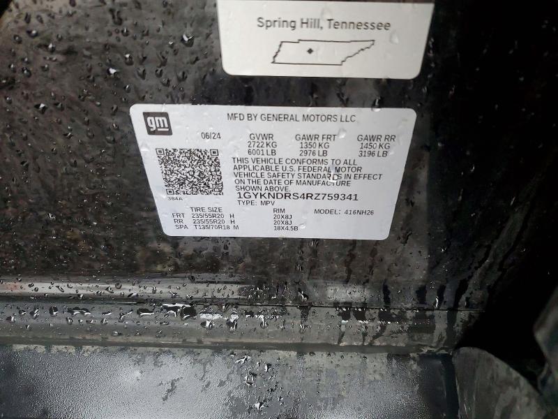 Продажа на аукционе авто 2024 Cadillac Xt5, vin: 1GYKNDRS4RZ759341, номер лота: 48339006