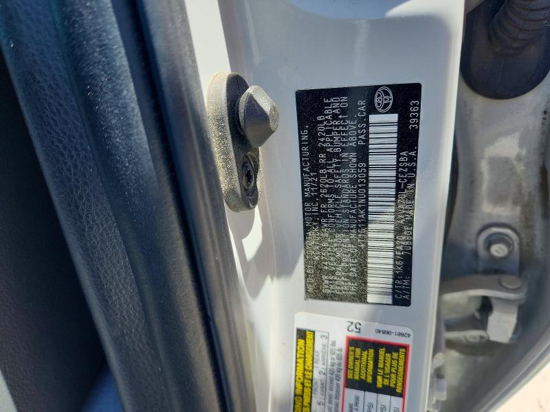 Продаж на аукціоні авто 2022 Toyota Camry, vin: 4T1G11AK1NU013059, номер лоту: 50794646
