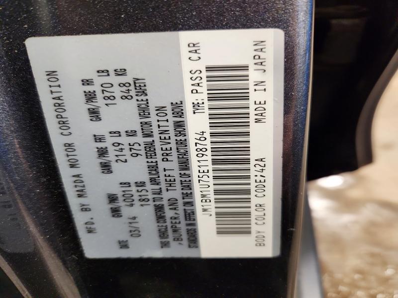 Aukcja sprzedaży 2014 Mazda 3, vin: JM1BM1U75E1198764, numer aukcji: 50475526