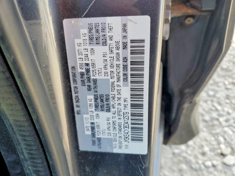 2014 Mazda Cx-5 მანქანა იყიდება აუქციონზე, vin: JM3KE4CY3E0412379, აუქციონის ნომერი: 49781166