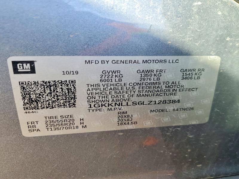 Aukcja sprzedaży 2020 Gmc Acadia, vin: 1GKKNLLS6LZ128384, numer aukcji: 49099486