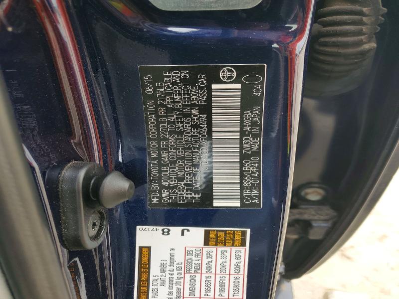 Aukcja sprzedaży 2015 Toyota Prius, vin: JTDKN3DUXF0464494, numer aukcji: 50796196
