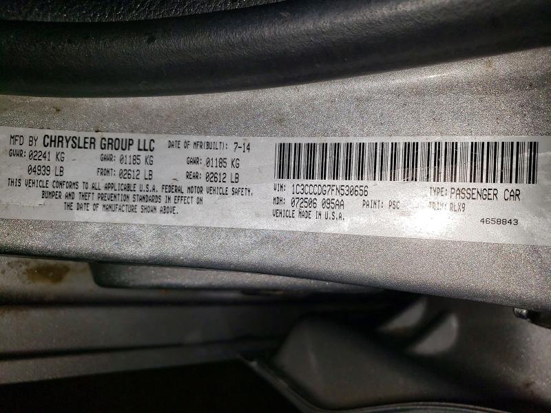 51651106 :رقم المزاد ، 1C3CCCDG7FN530656 vin ، 2015 Chrysler 200 مزاد بيع