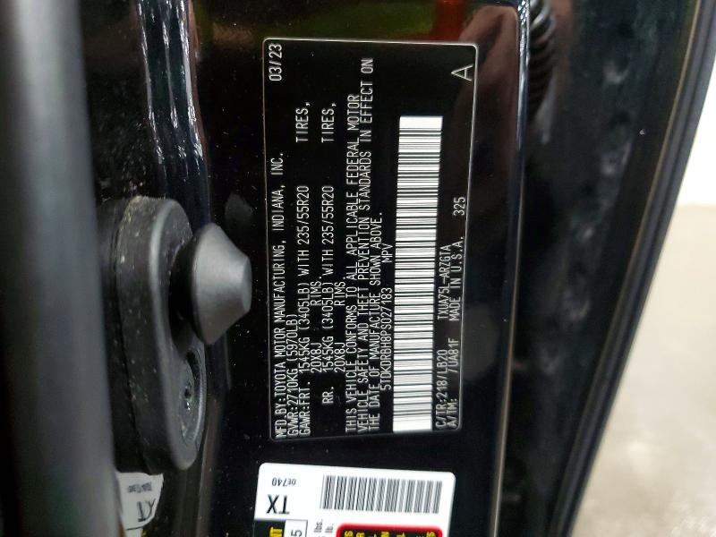 49642746 :رقم المزاد ، 5TDKDRBH8PS027183 vin ، 2023 Toyota Highlander مزاد بيع