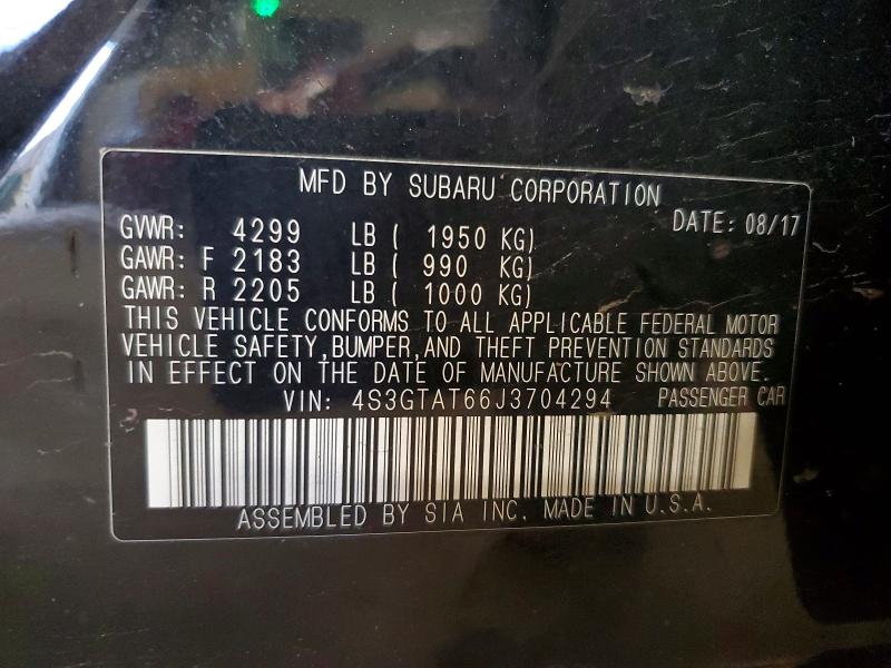 Продаж на аукціоні авто 2018 Subaru Impreza, vin: 4S3GTAT66J3704294, номер лоту: 51355716