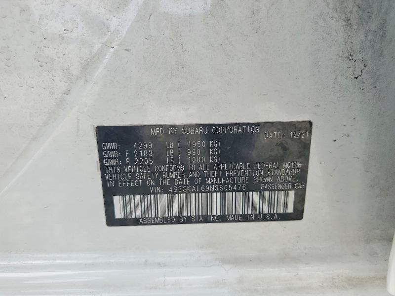 Продажа на аукционе авто 2022 Subaru Impreza, vin: 4S3GKAL69N3605476, номер лота: 51373056