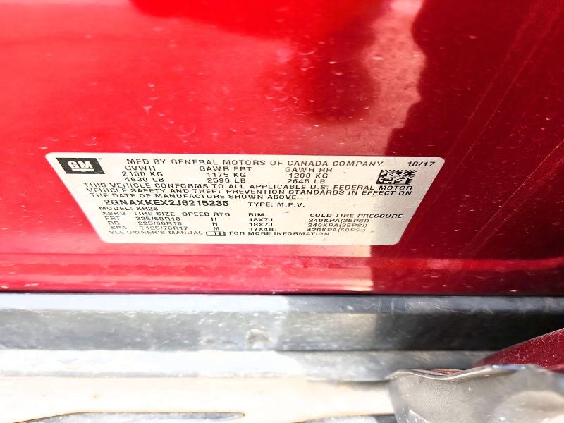 Продажа на аукционе авто 2018 Chevrolet Equinox, vin: 2GNAXKEX2J6215235, номер лота: 51161946