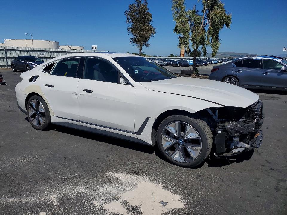 2024 Bmw I4 მანქანა იყიდება აუქციონზე, vin: WBY43AW08RFS74593, აუქციონის ნომერი: 48697716