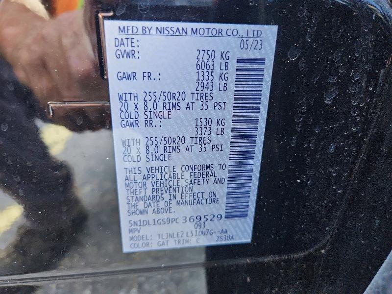 50451246 :رقم المزاد ، 5N1DL1GS9PC369529 vin ، 2023 Infiniti Qx60 مزاد بيع