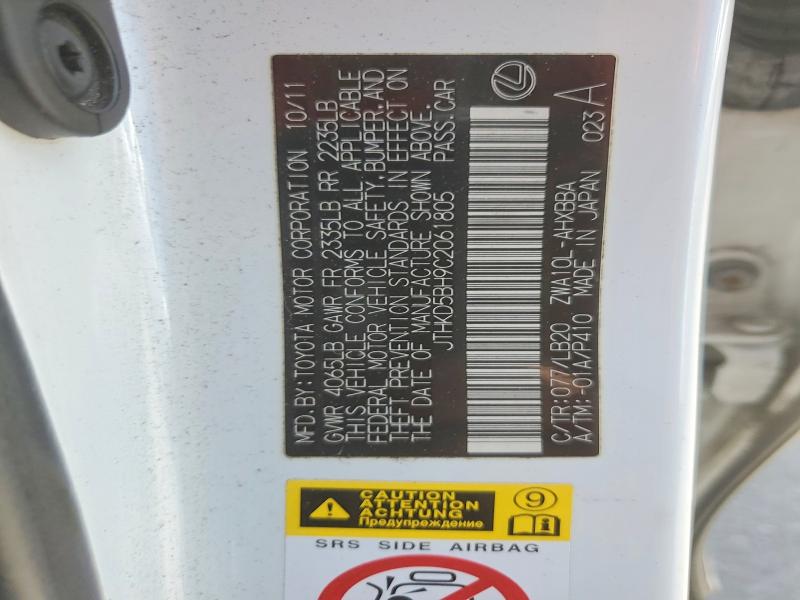 Aukcja sprzedaży 2012 Lexus Ct, vin: JTHKD5BH9C2061805, numer aukcji: 50488316
