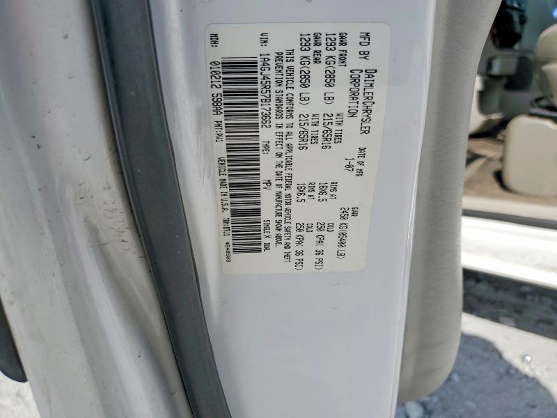 Продажа на аукционе авто 2007 Chrysler Town & Country, vin: 1A4GJ45R57B173662, номер лота: 47959186