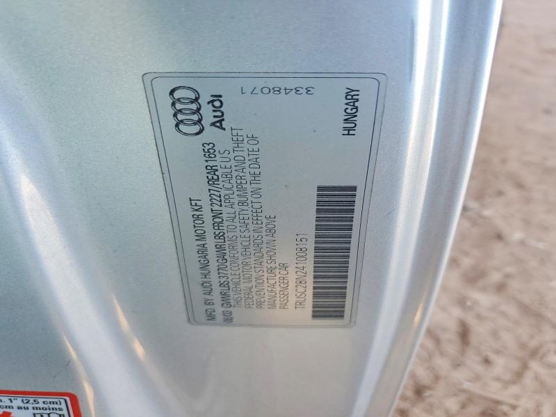 49476096 :رقم المزاد ، TRUSC28N241008151 vin ، 2004 Audi Tt مزاد بيع