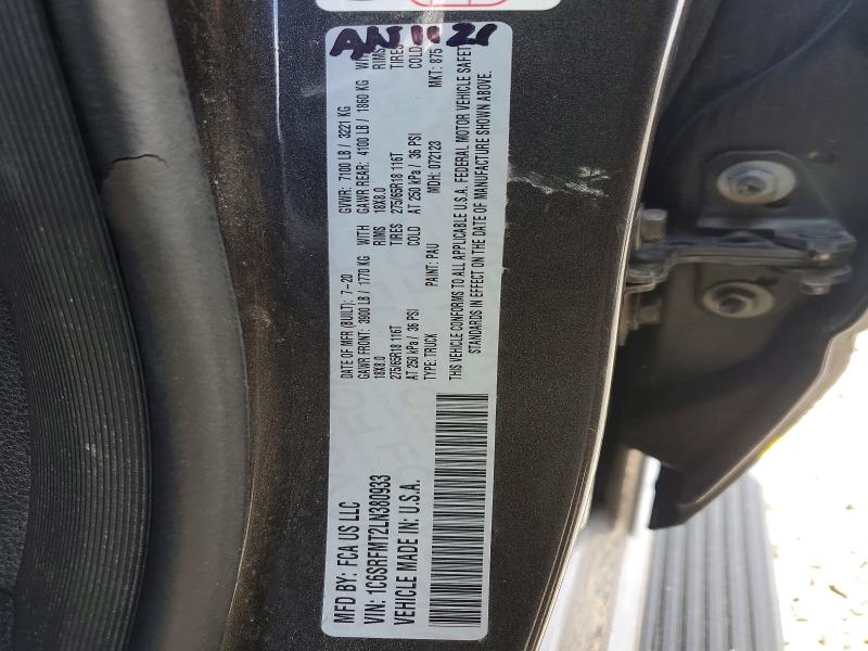 2020 Ram 1500 მანქანა იყიდება აუქციონზე, vin: 1C6SRFMT2LN380933, აუქციონის ნომერი: 50353306