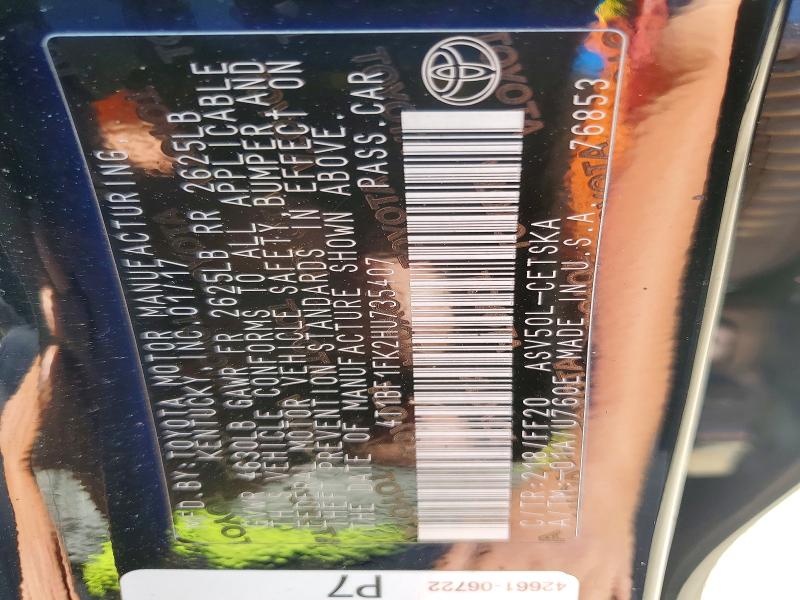 49920806 :رقم المزاد ، 4T1BF1FK2HU735407 vin ، 2023 Toyota Camry مزاد بيع