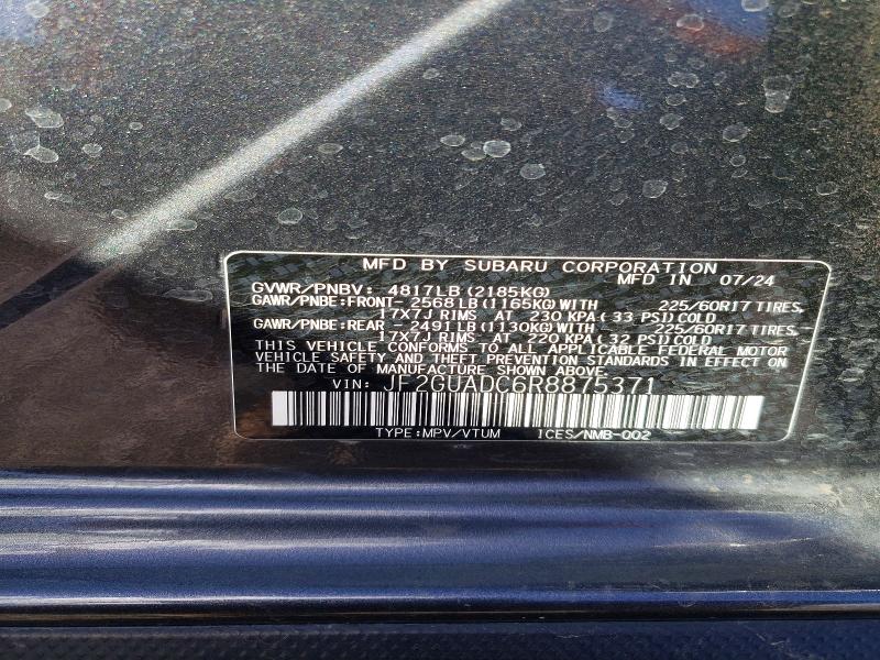 Продаж на аукціоні авто 2024 Subaru Crosstrek, vin: JF2GUADC6R8875371, номер лоту: 49116716